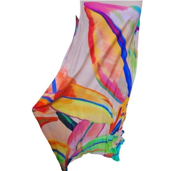 Anthropologie Farm Rio Halter Dress Abstract NWT Size 2X MSRP $230.00 - Picture 8 of 14